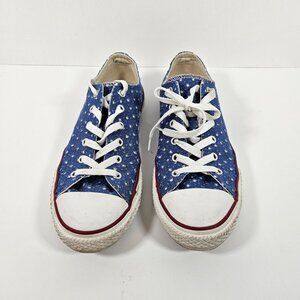 Converse All Star Blue Star Pattern Sneakers Womens Junior Size 5